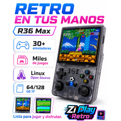 R36 Max Retro Handheld Console + Free Case