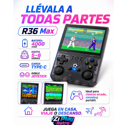 R36 Max Retro Handheld Console + Free Case