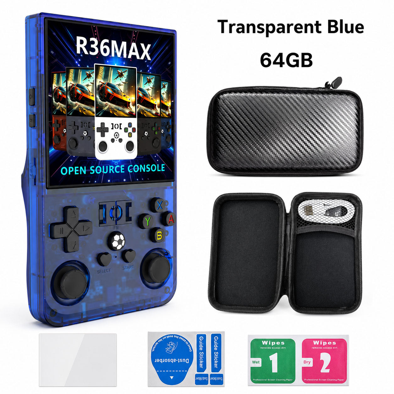 R36 Max Retro Handheld Console + Free Case