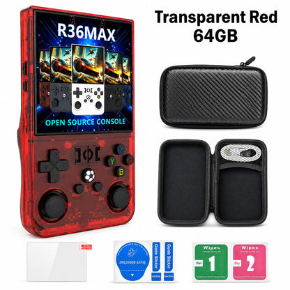 R36 Max Retro Handheld Console + Free Case