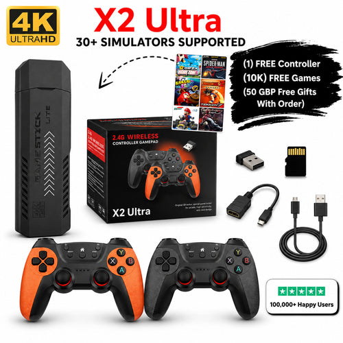 X2 Ultra Retro Game Stick + 1 Free Wireless Controllers